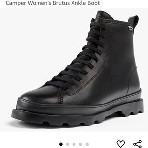 Camper Brutus Lace Up Combat Moto Boot / Bootie Sz 39 Black NWT
